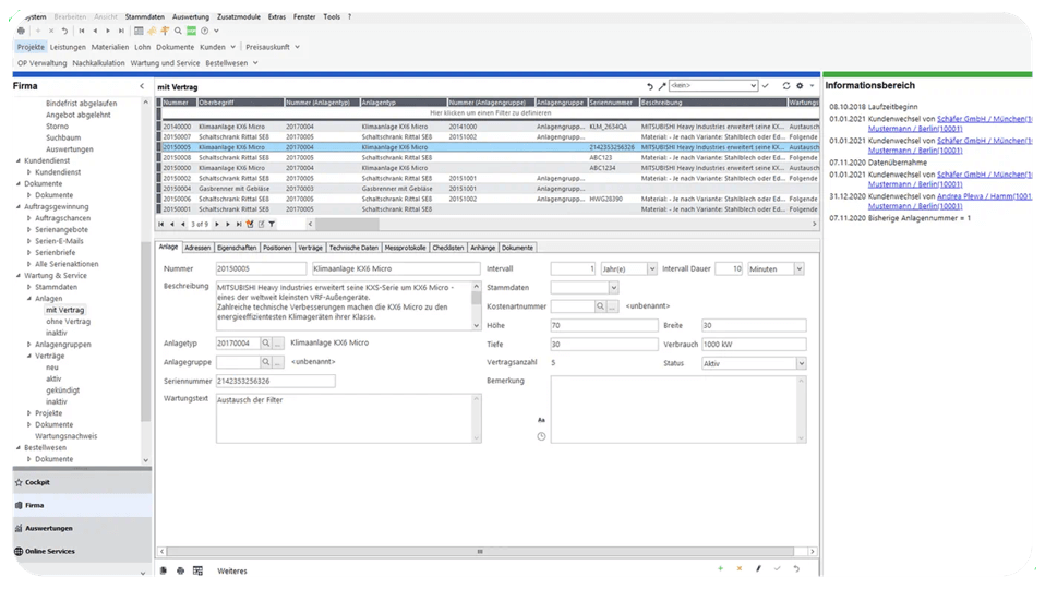 Sage 50 handwerk Wartung und Service