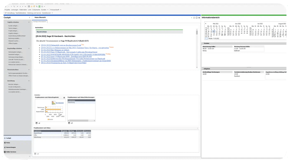 sage 50 handwerk Finanzen und Controlling