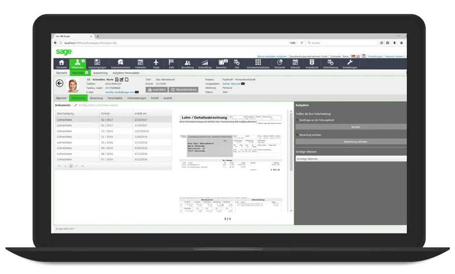 Sage HR Suite personalakte